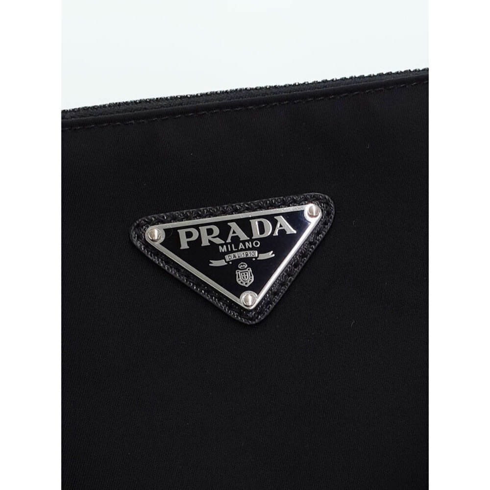 Prada Saffiano Re Black Crossbody Bag Shoulder Leather - Picture 8 of 9